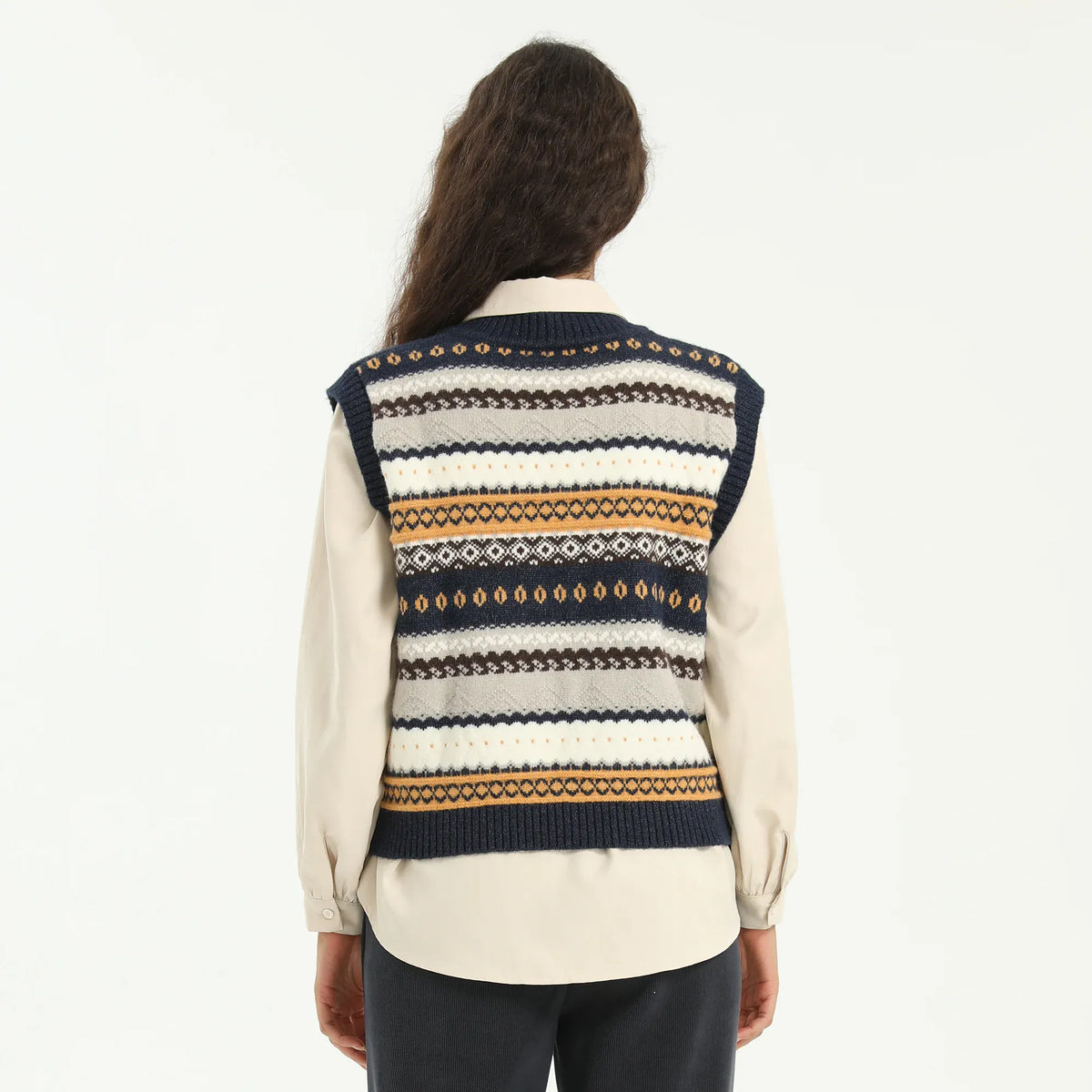 Elegant Striped Waistcoat for Women Image