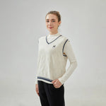 Embroidery Regular Sleevless Waistcoat with V-Neck for Women Image