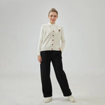 Embroidery Regular Sleevless Waistcoat with V-Neck for Women Image