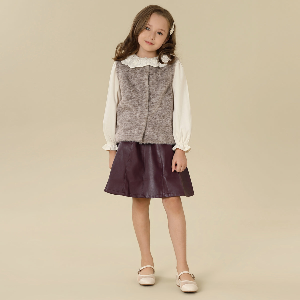 Solid Waistcoat For Girls