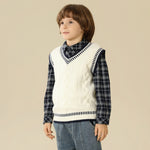 Color-Blocked Waistcoat For Boys