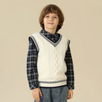 Color-Blocked Waistcoat For Boys