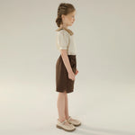 بلوزة بأكمام منفوخة بنقشة الزهور للبنات