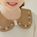 بلوزة بأكمام منفوخة بنقشة الزهور للبنات