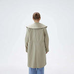 معطف سادة بأزرار إغلاق للنساء