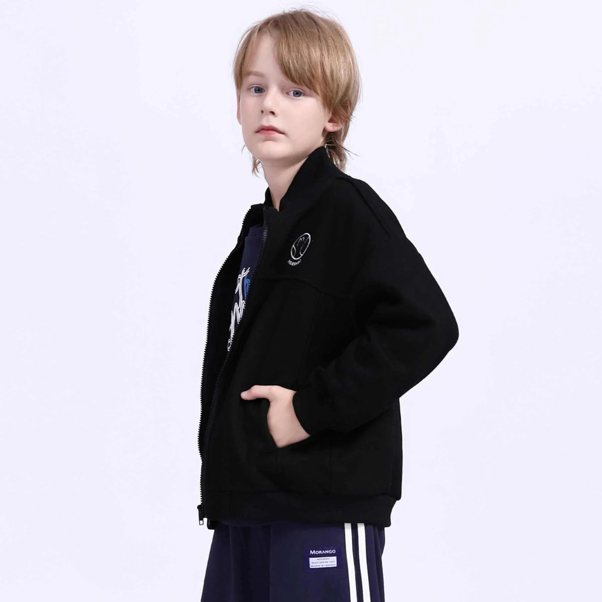 embroidery casual jacket for boys image