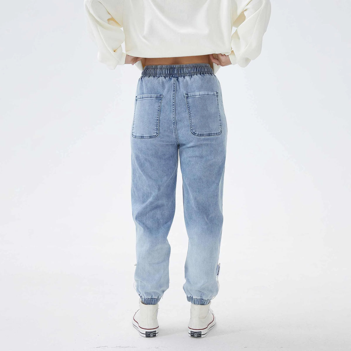 ankle tied casual pants for women image