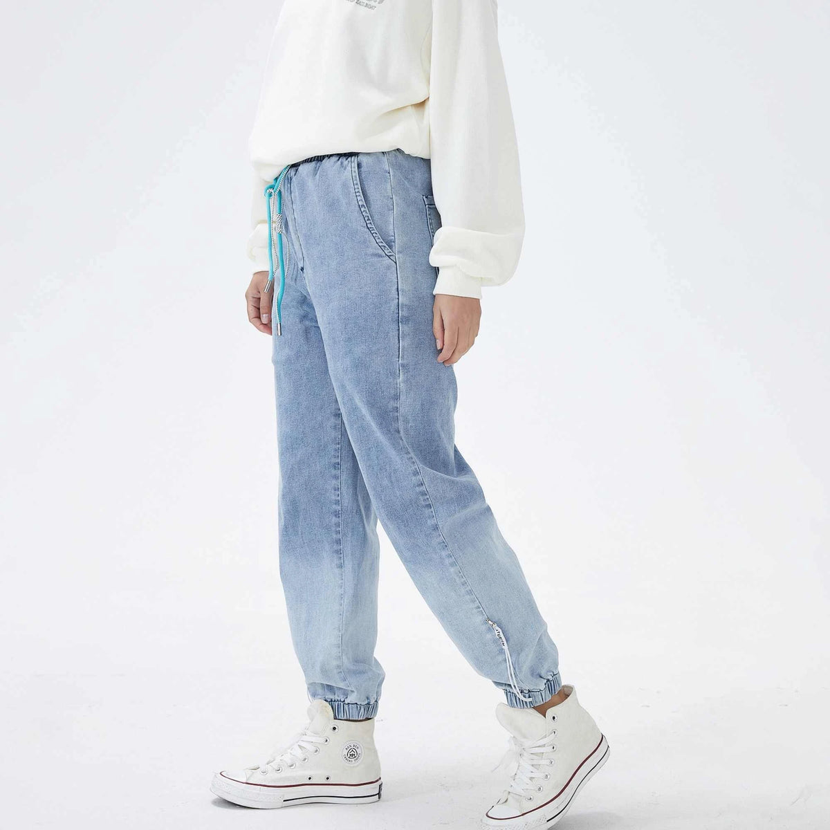 ankle tied casual pants for women image