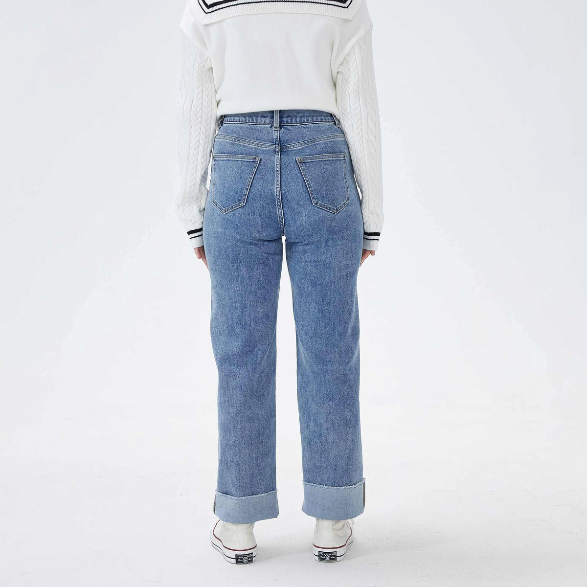 straight leg casual pants for women image