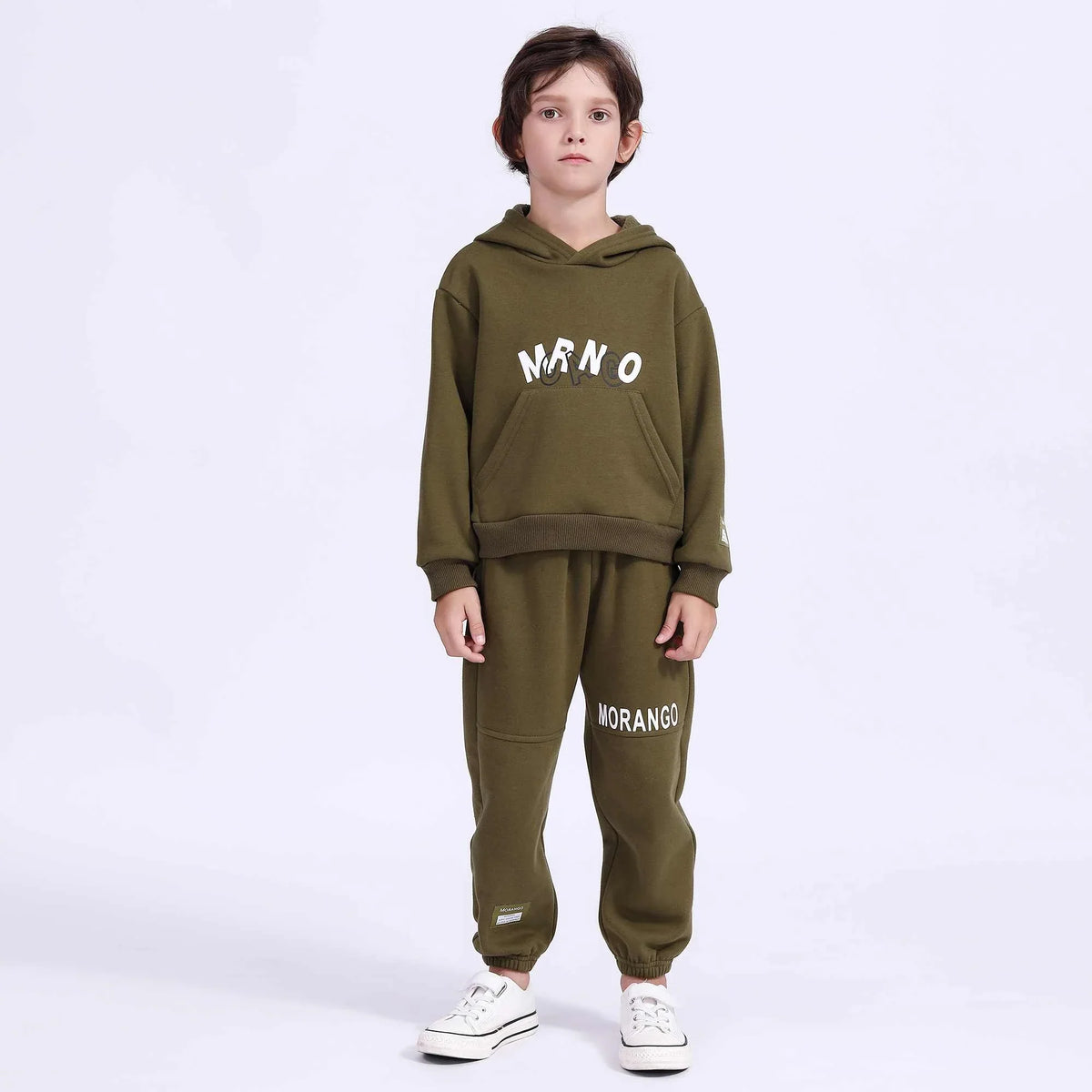 Printed Basic Pullover For Boys 130 | 7-8Y Army Green 130 | 7-8Y,49,90,40.4, Image