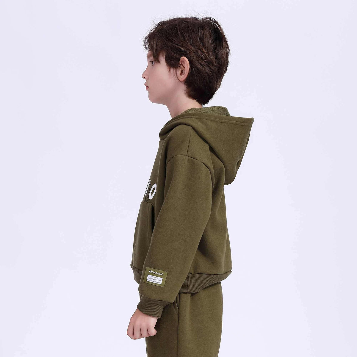 Printed Basic Pullover For Boys 110 | 4-5Y Army Green 110 | 4-5Y,42,80,34, Image