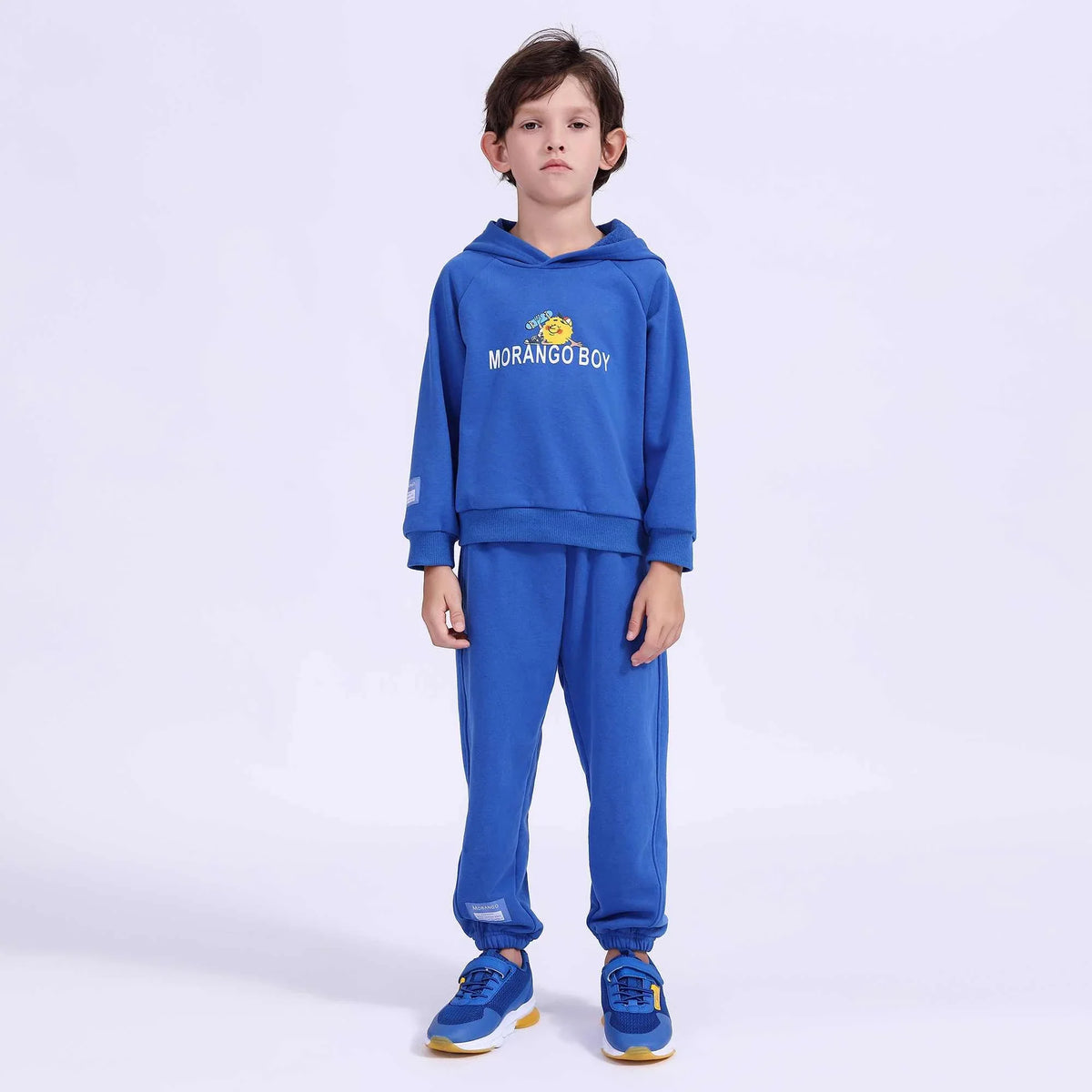 Printed Basic Pullover For Boys Purple Blue Image