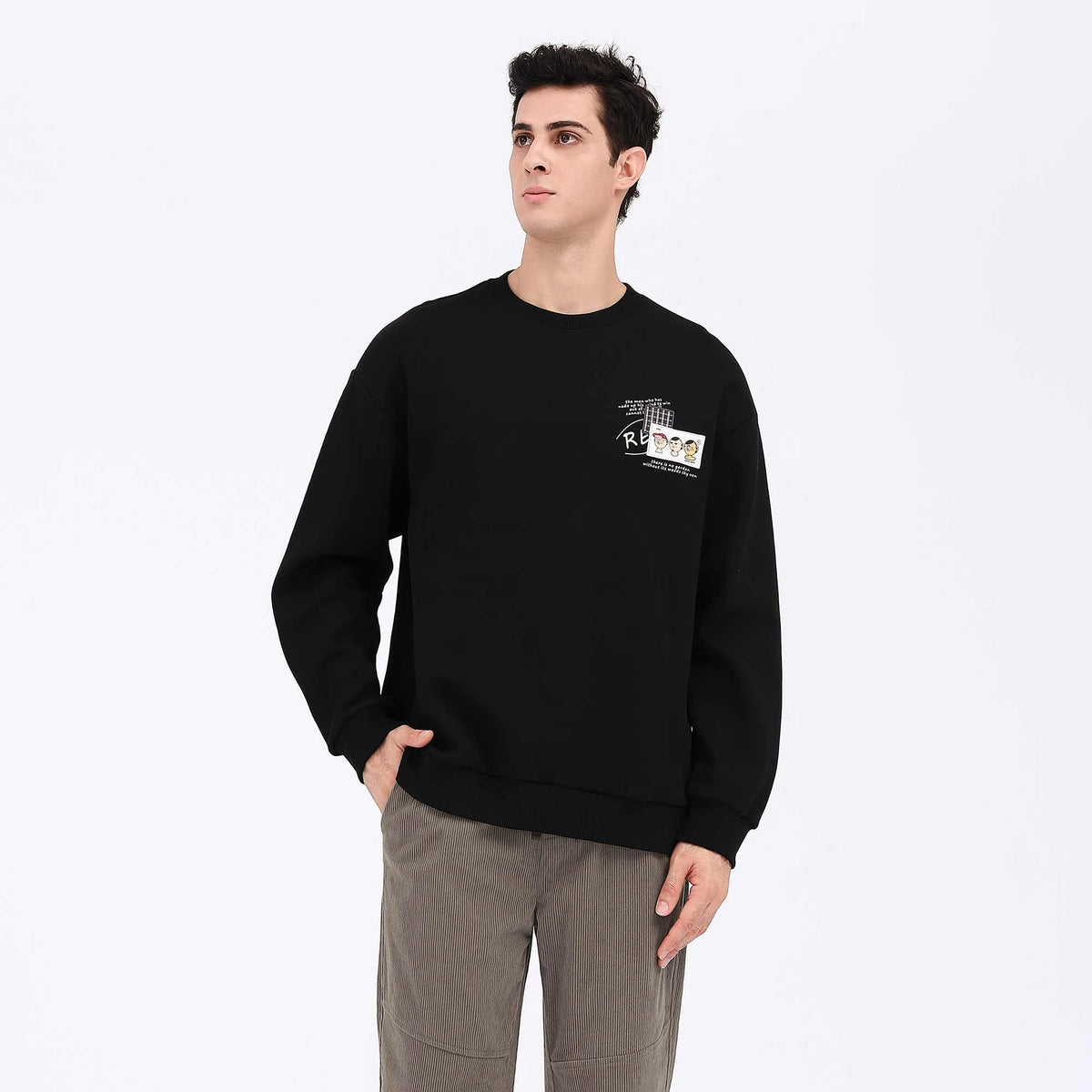 Embroidery Casual Pullover For Men