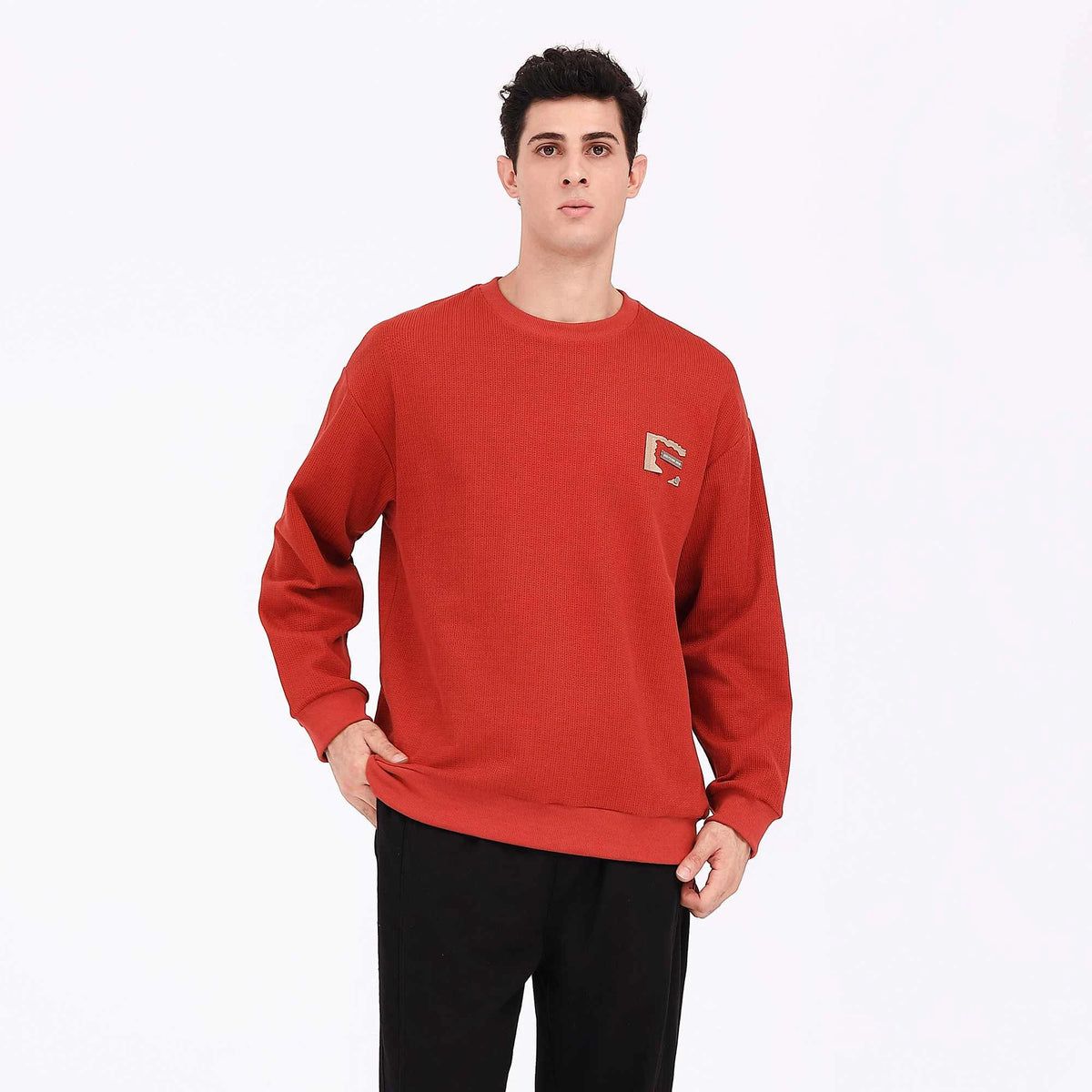 Badge Casual Pullover For Men