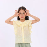 Yellow Leaves Shirt for Girls Image