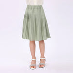 Light Green Plain Skirt for Girls Image
