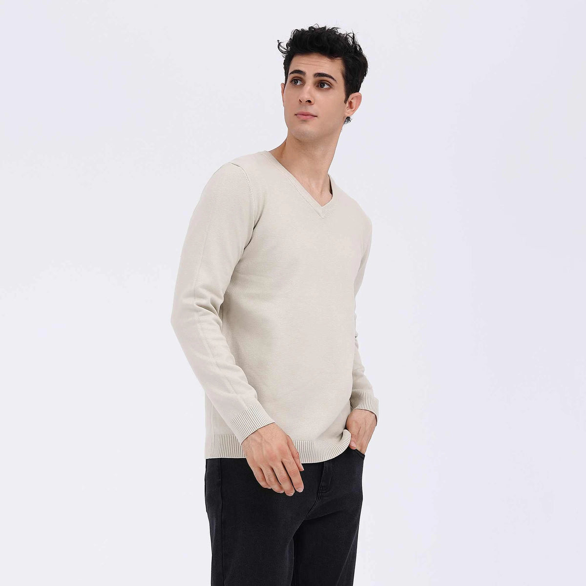 Plain Casual Sweater For Men