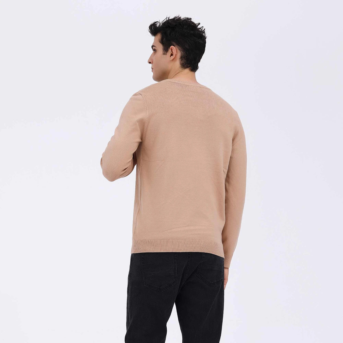 Plain Casual Sweater For Men