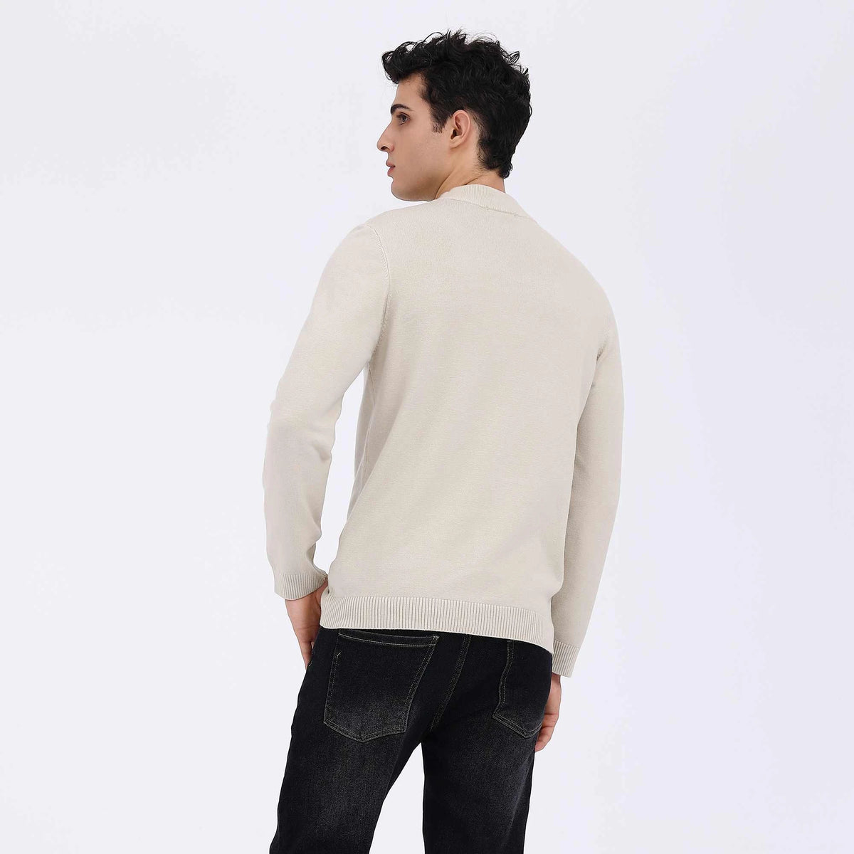 Plain Casual Sweater For Men