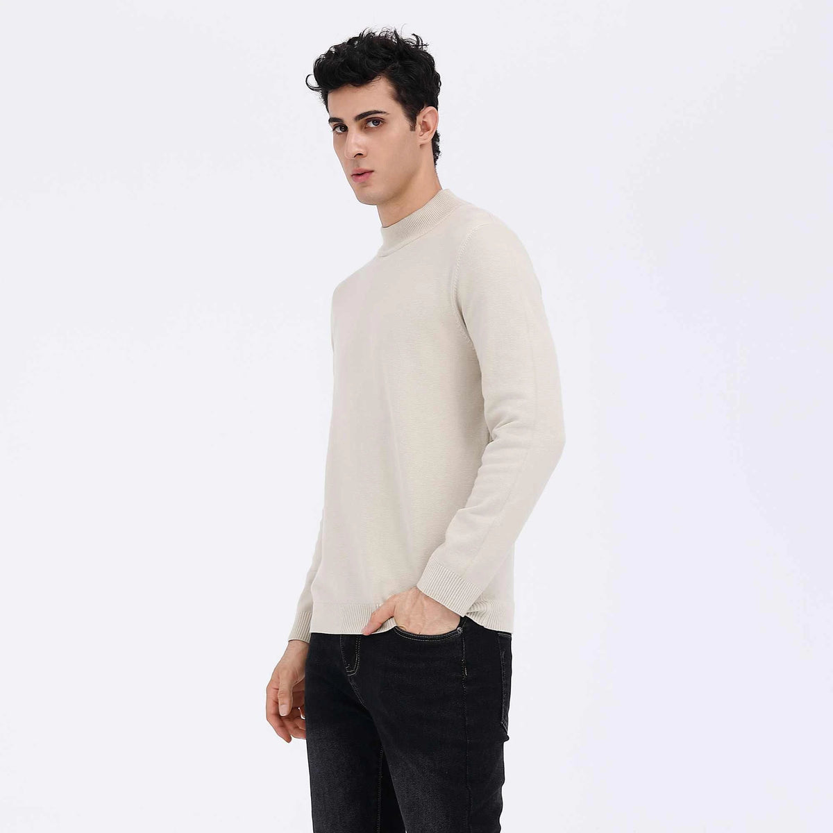 Plain Casual Sweater For Men