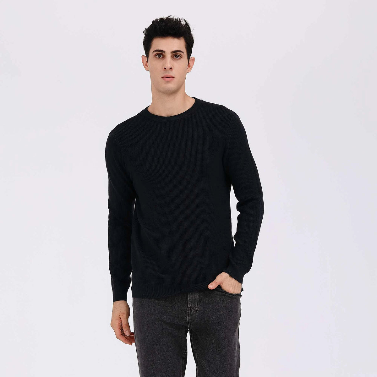 Plain Casual Sweater For Men