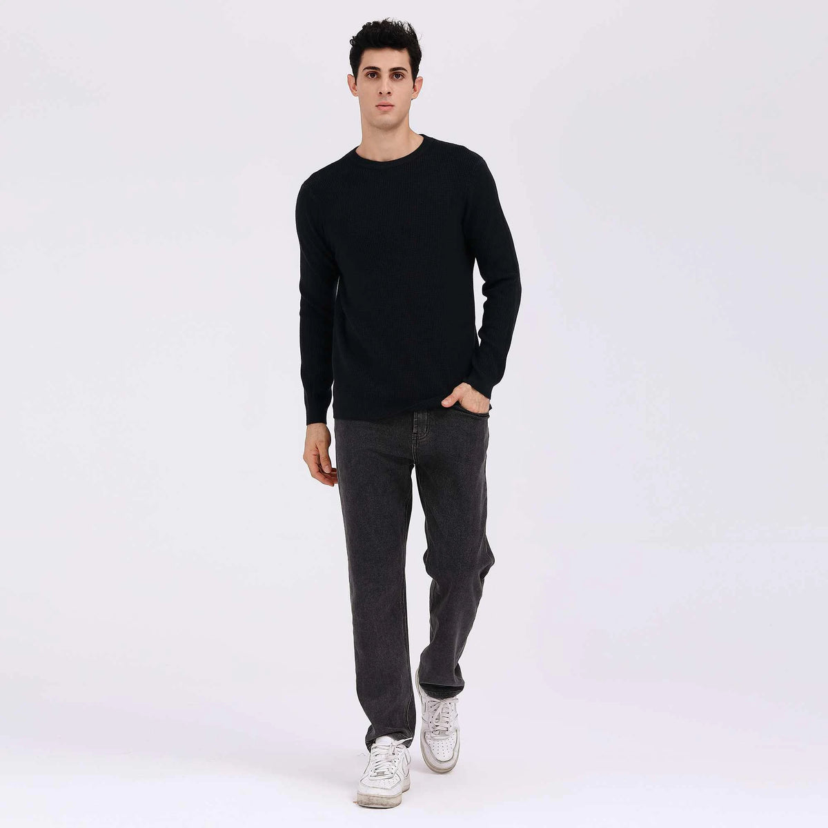 Plain Casual Sweater For Men