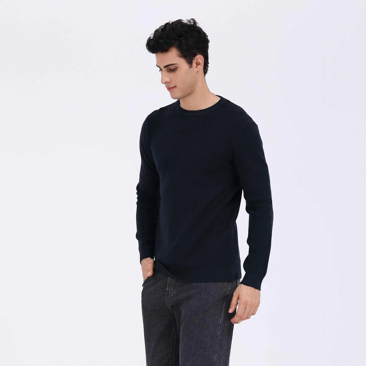 Plain Casual Sweater For Men