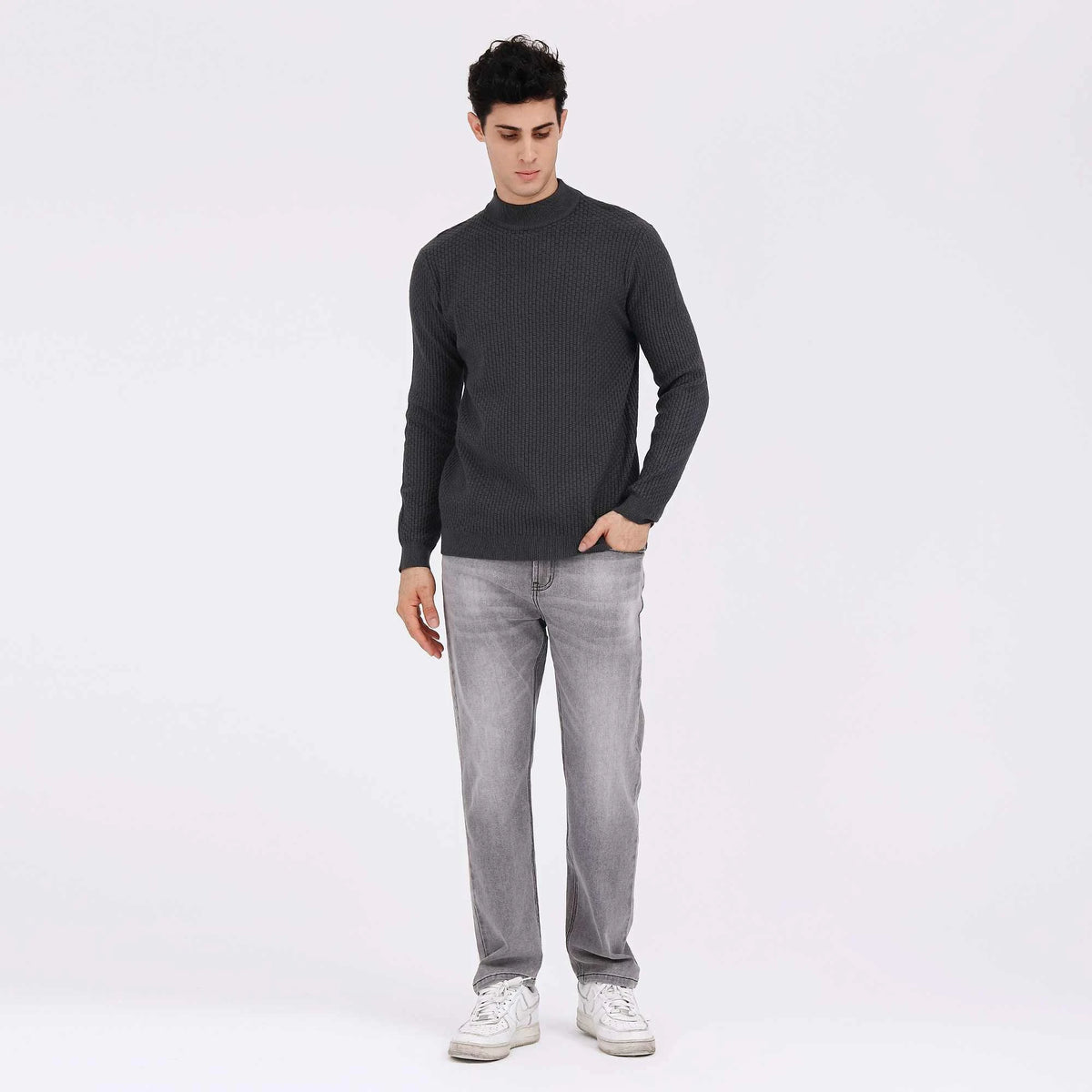 Plain Casual Sweater For Men