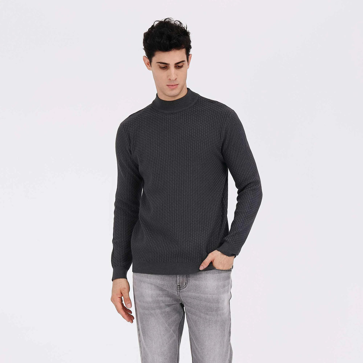 Plain Casual Sweater For Men