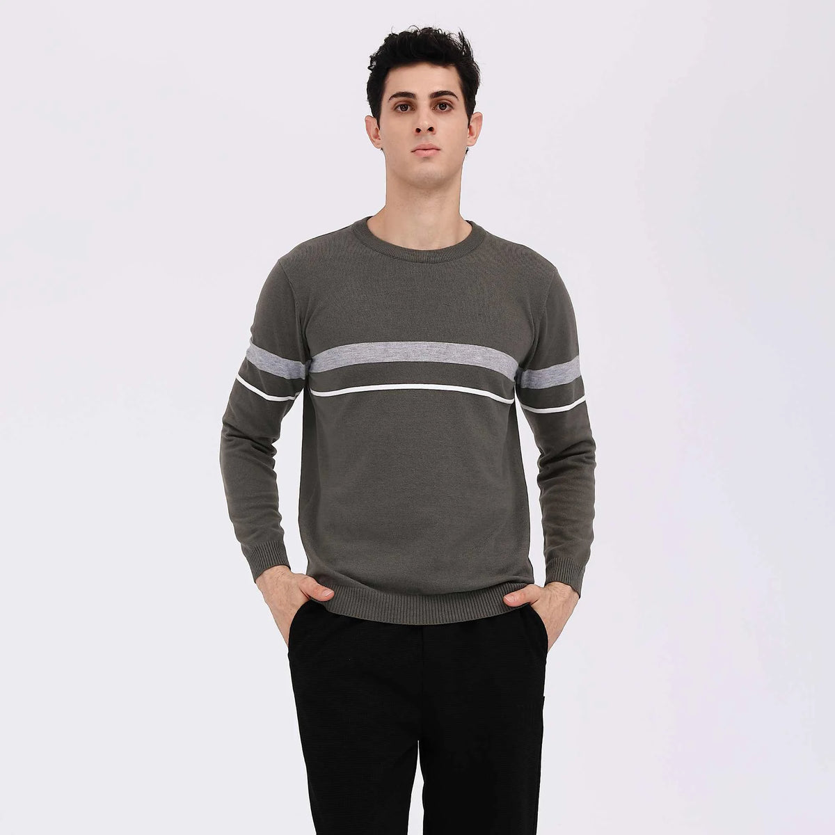 Color-Blocked Casual Sweater For Men