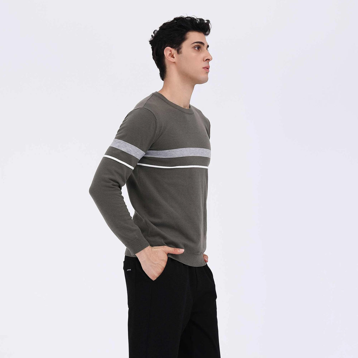 Color-Blocked Casual Sweater For Men