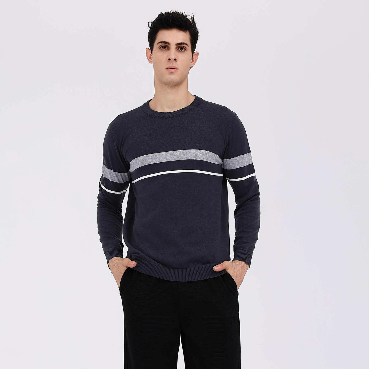 Color-Blocked Casual Sweater For Men