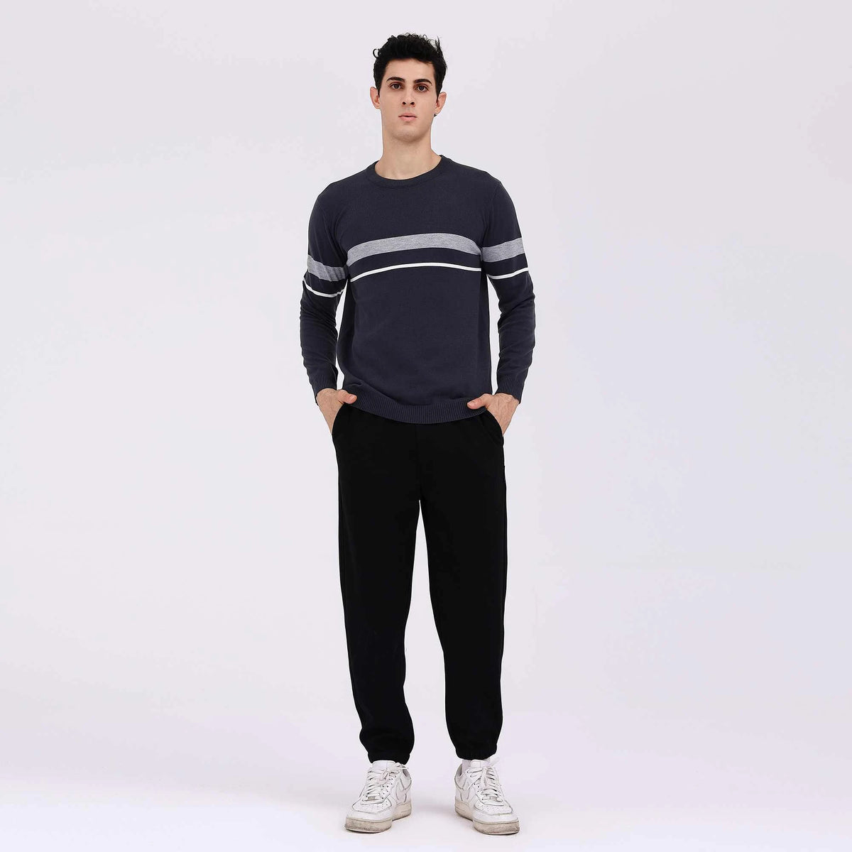 Color-Blocked Casual Sweater For Men