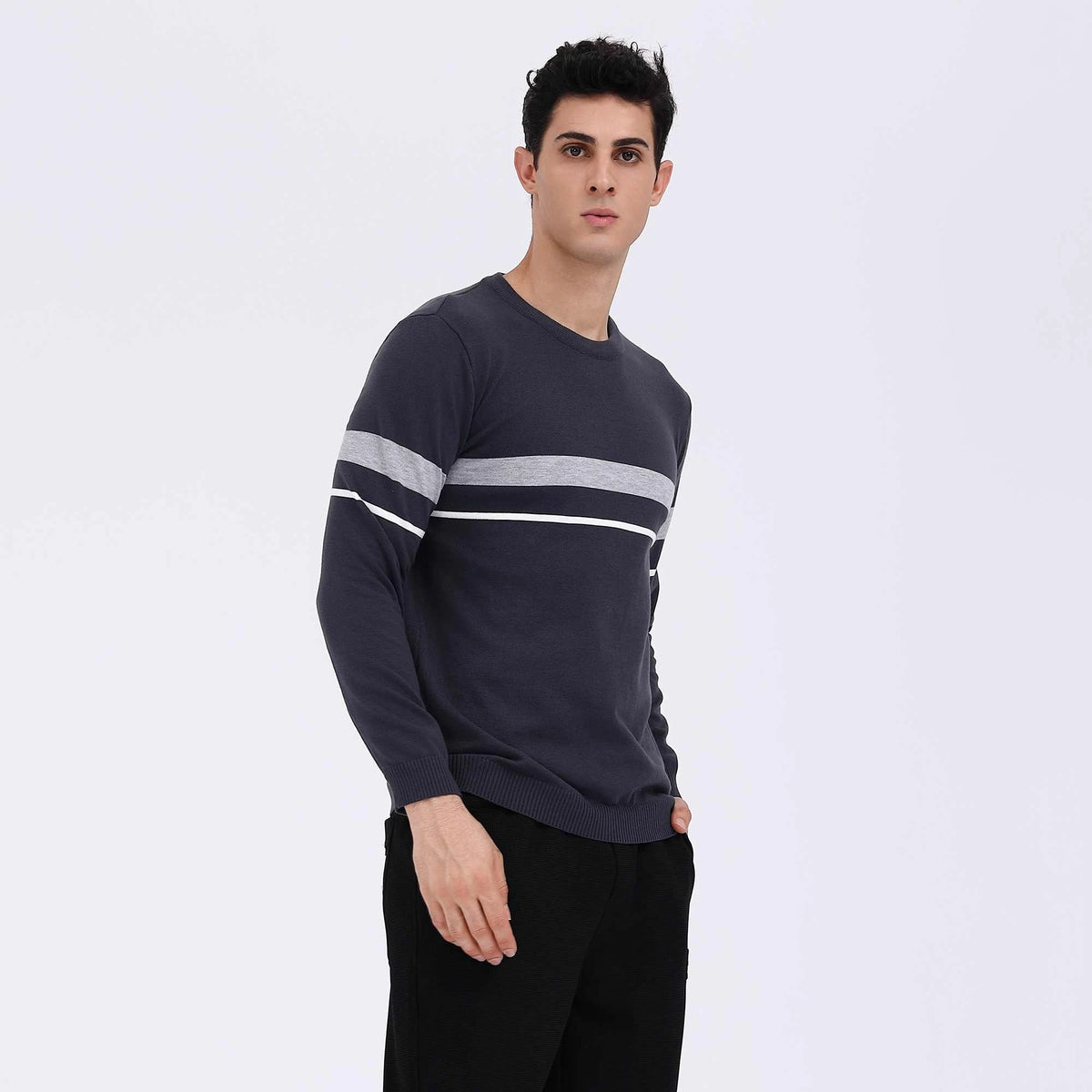 Color-Blocked Casual Sweater For Men