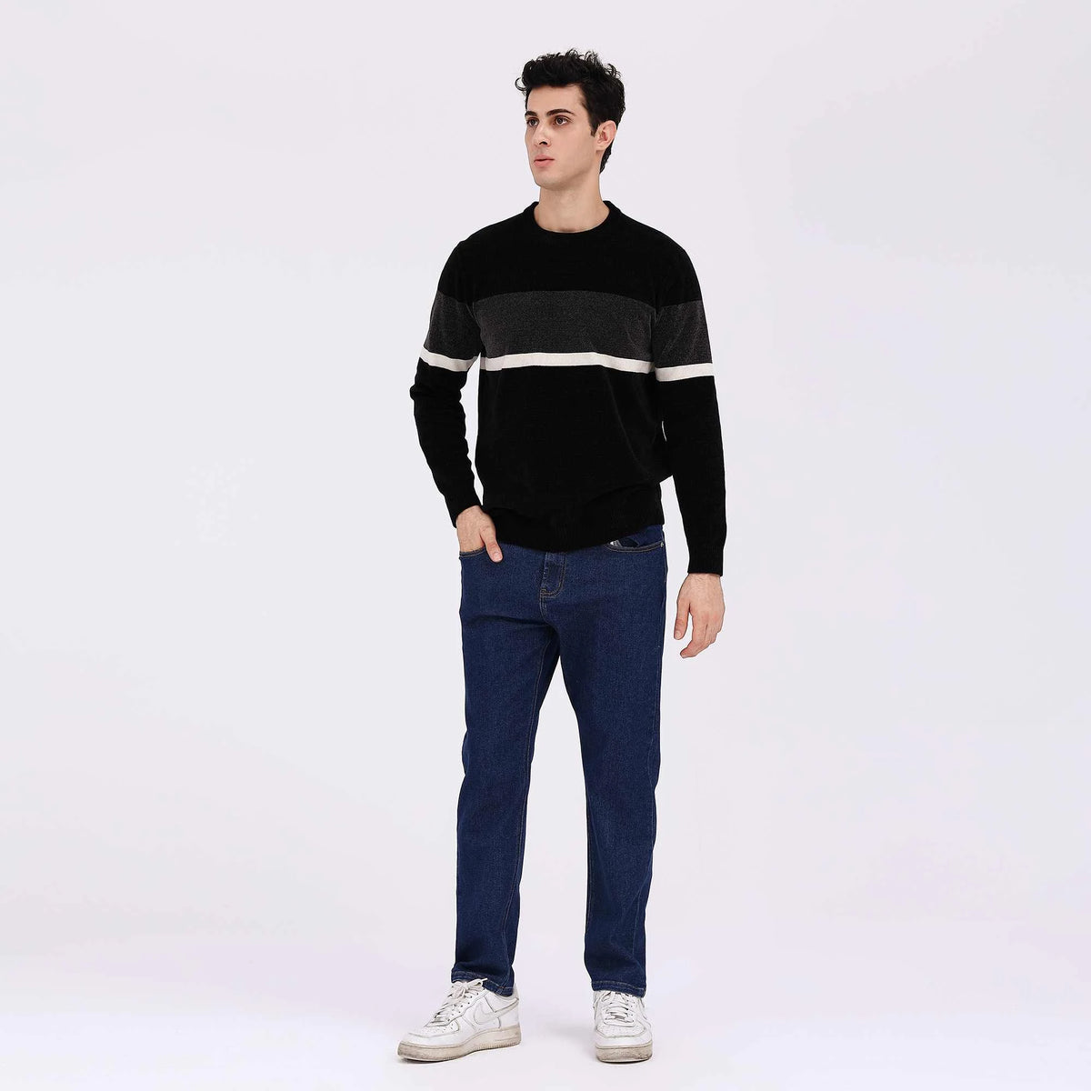 Color-Blocked Casual Sweater For Men