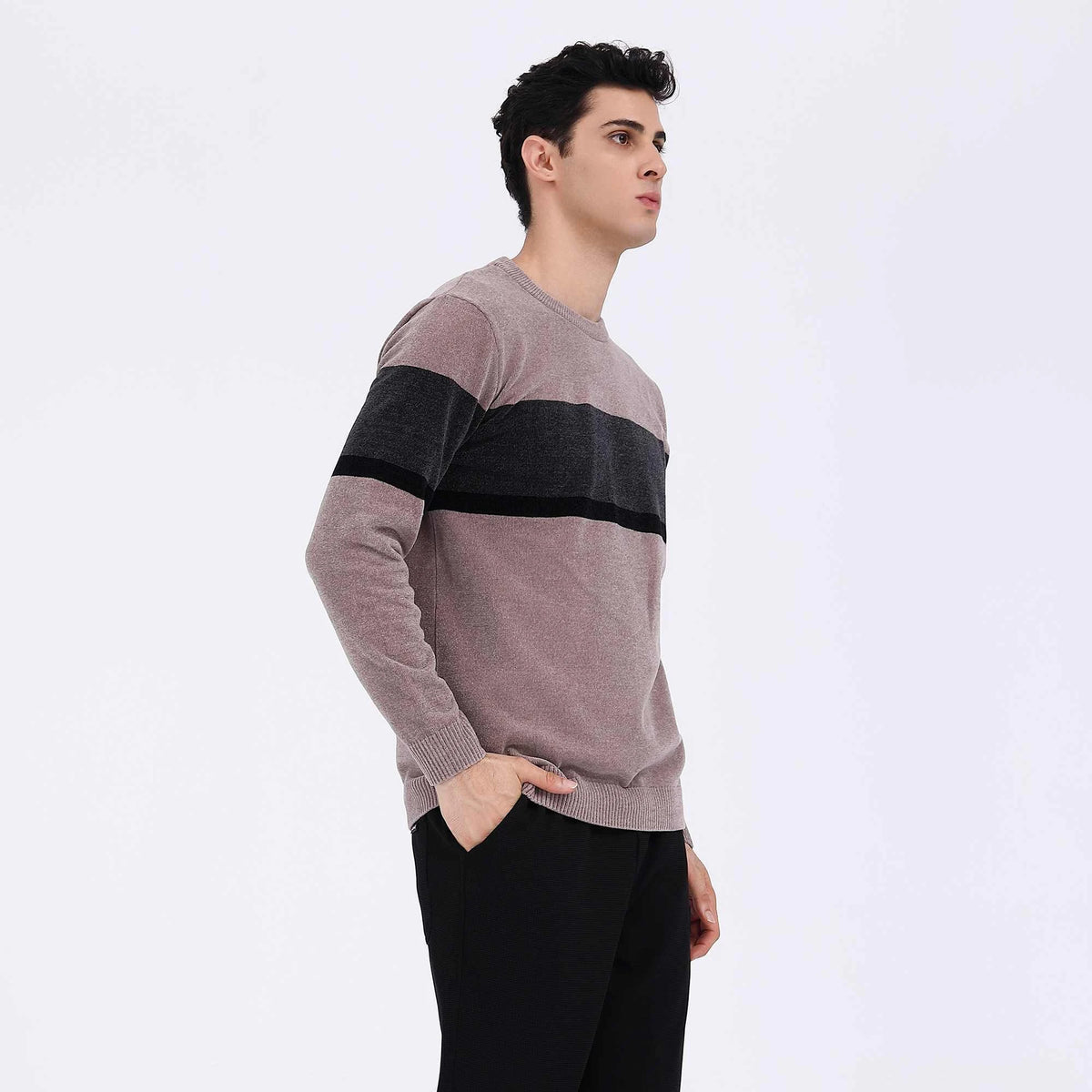 Color-Blocked Casual Sweater For Men