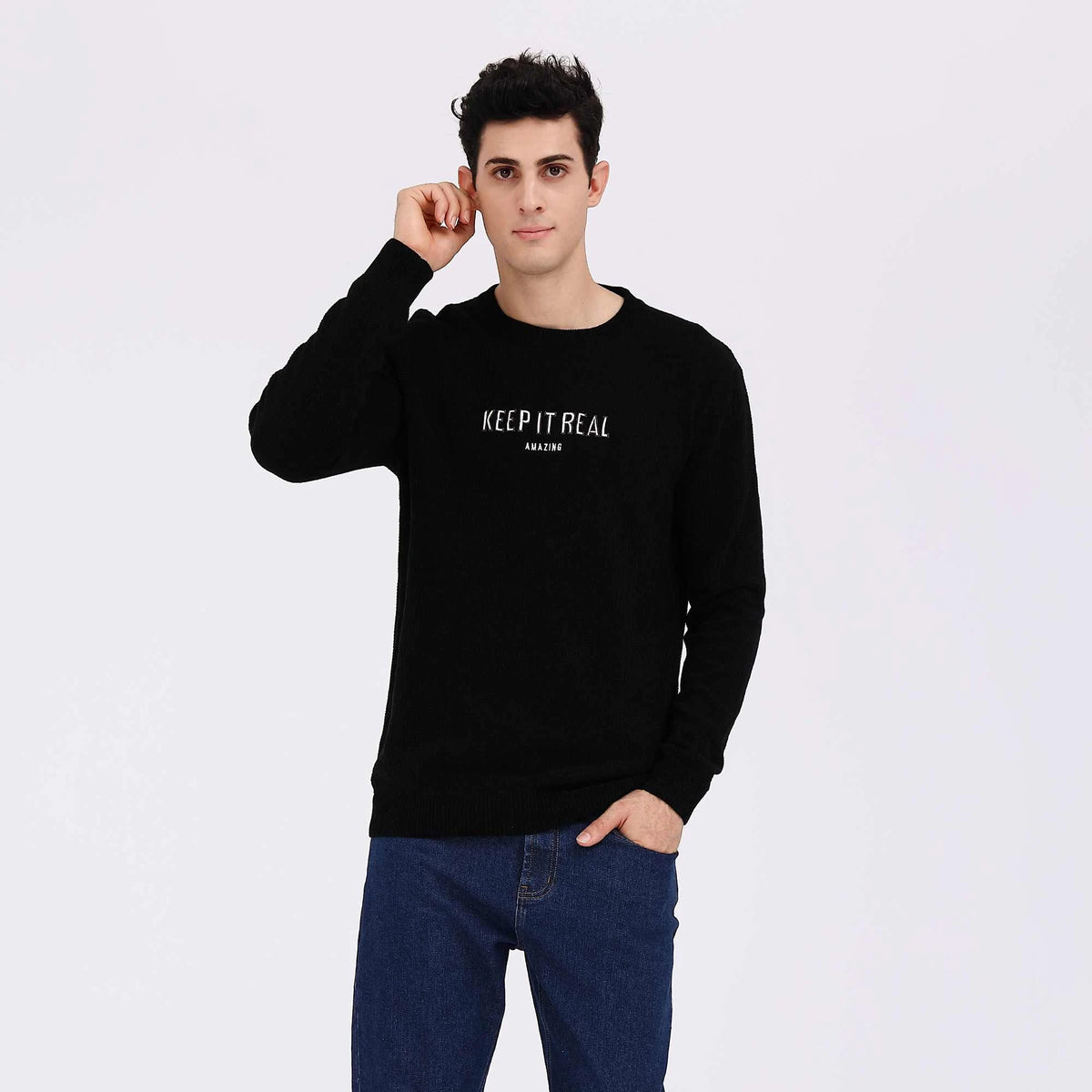 Embroidery Casual Sweater For Men