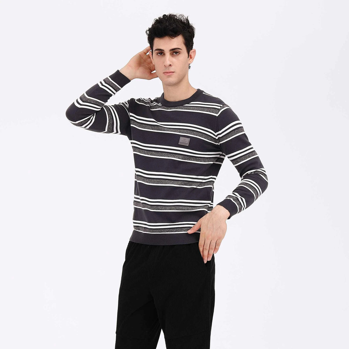 Striped Casual Sweater For Men