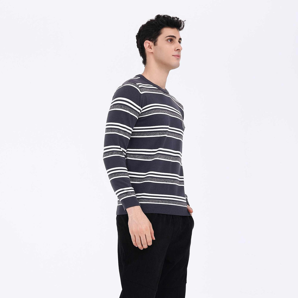 Striped Casual Sweater For Men