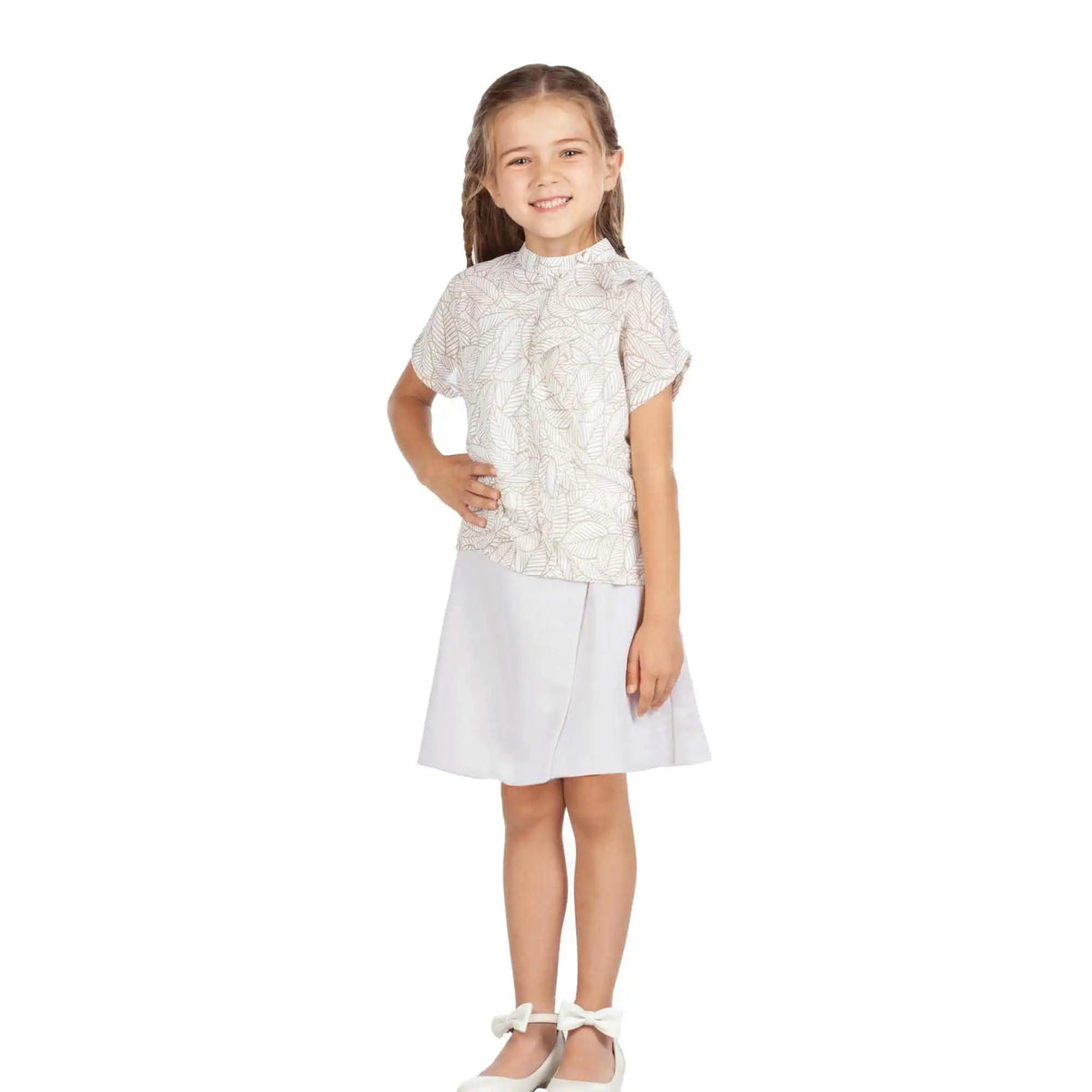 Baggy Elegant Skirt For Girls 130 | 7-8Y Beige 130 | 7-8Y,40,53,, Image