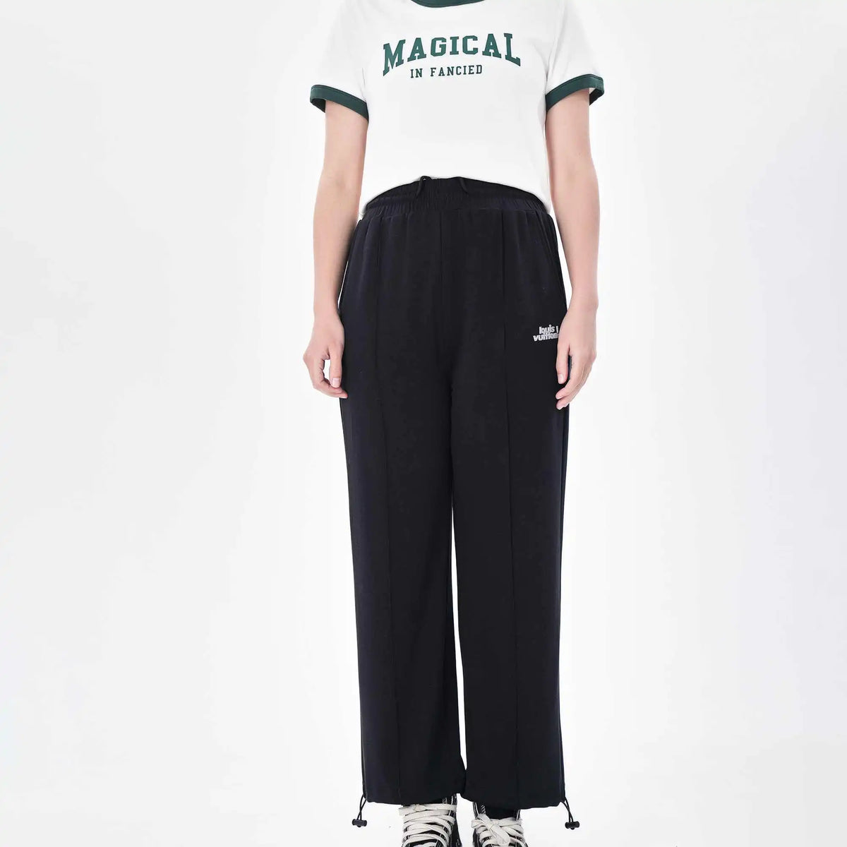 ankle tied casual pants for women image