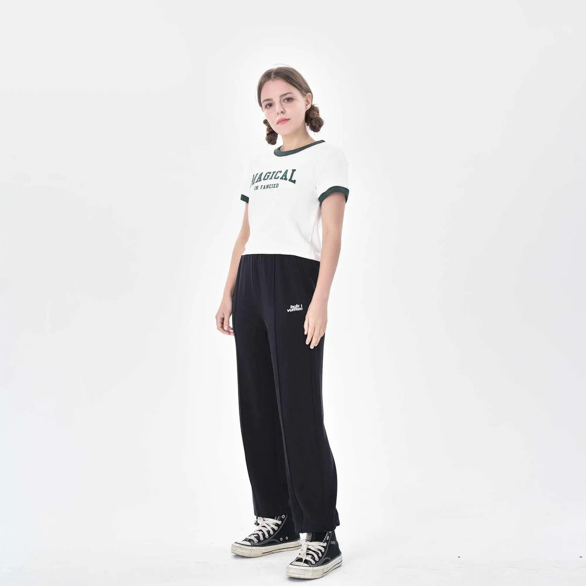 ankle tied casual pants for women image