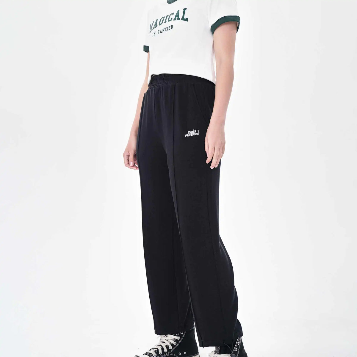 ankle tied casual pants for women image