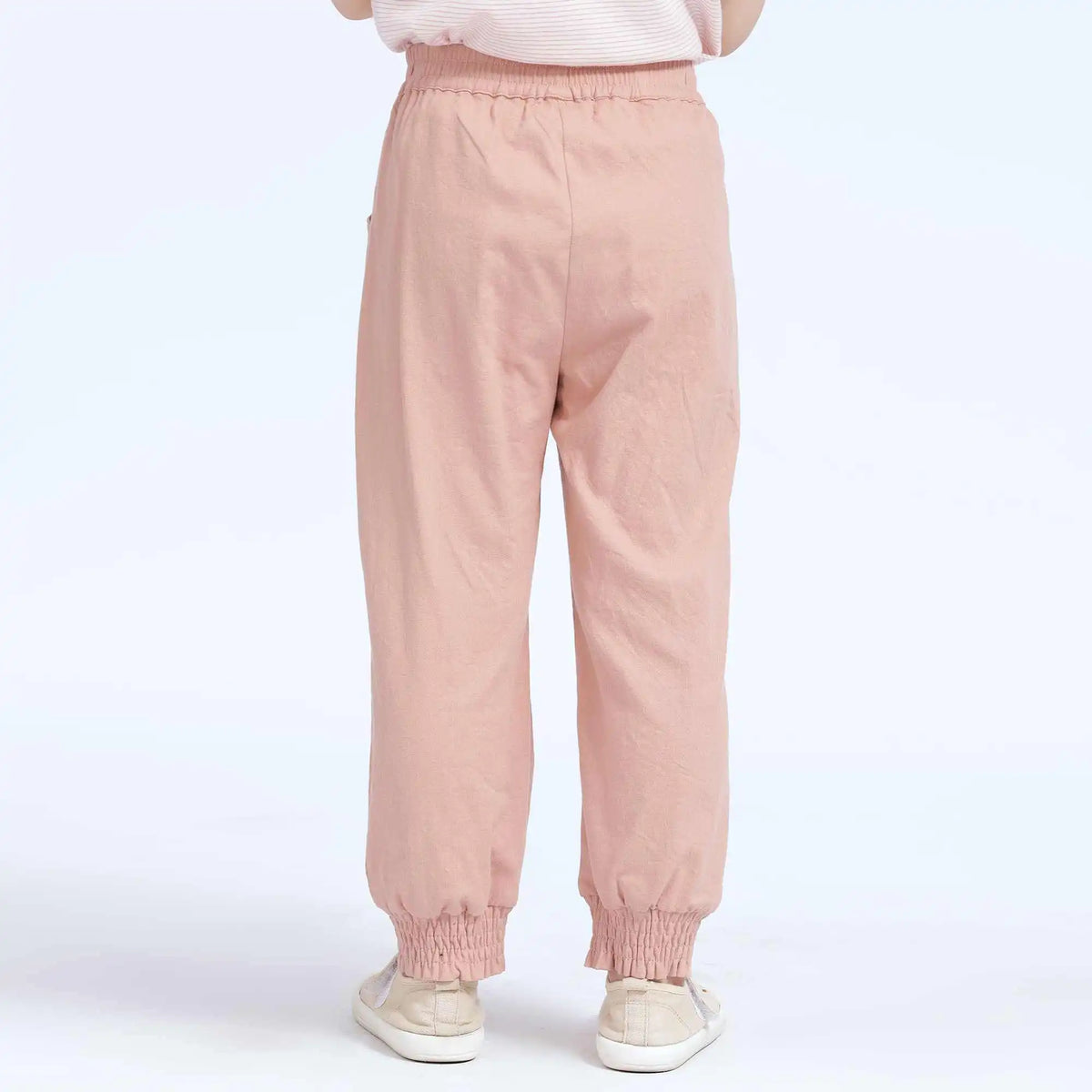 Ankle-Tied Casual Pants For Girls 110 | 4-5Y Brown Image