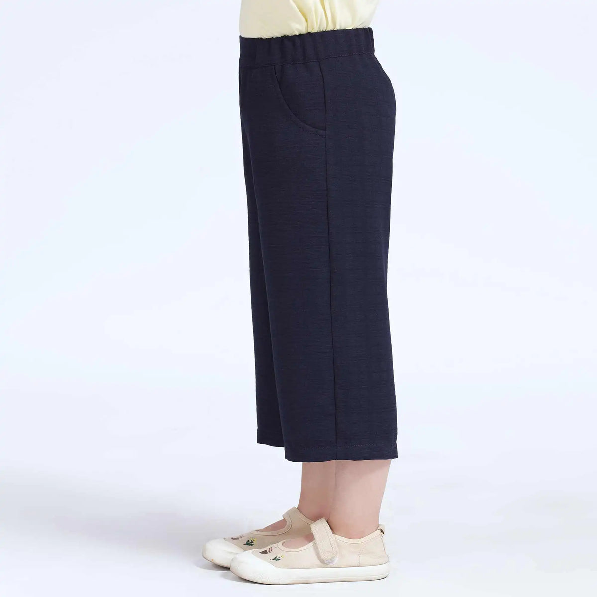 Straight-Leg Casual Pants For Girls 140 | 8-9Y Navy Image