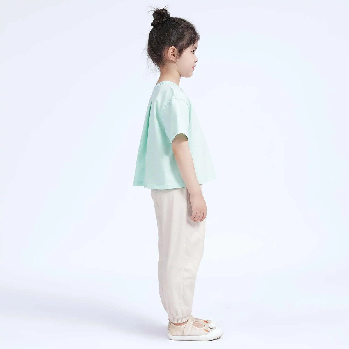 Ankle-Tied Casual Pants For Girls 130 | 7-8Y Khaki Image