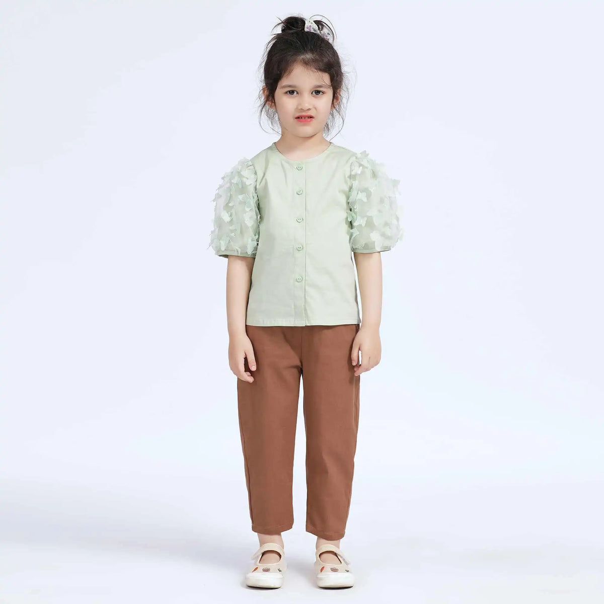 Harem Casual Pants For Girls 120 | 5-6Y Brown Image