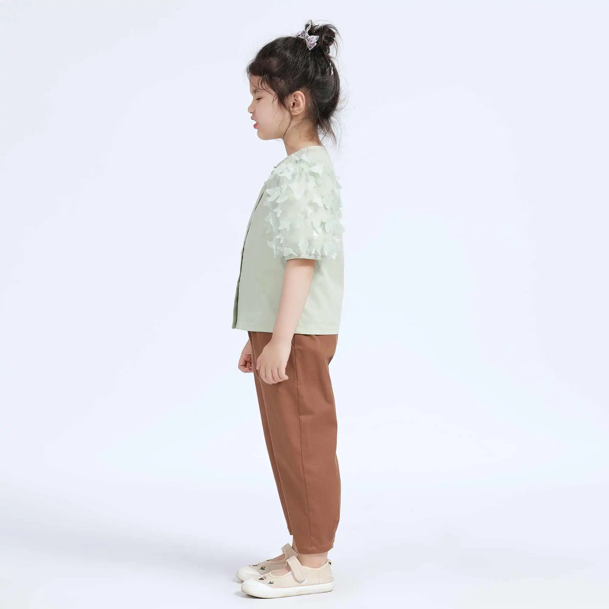 Harem Casual Pants For Girls 130 | 7-8Y Brown Image