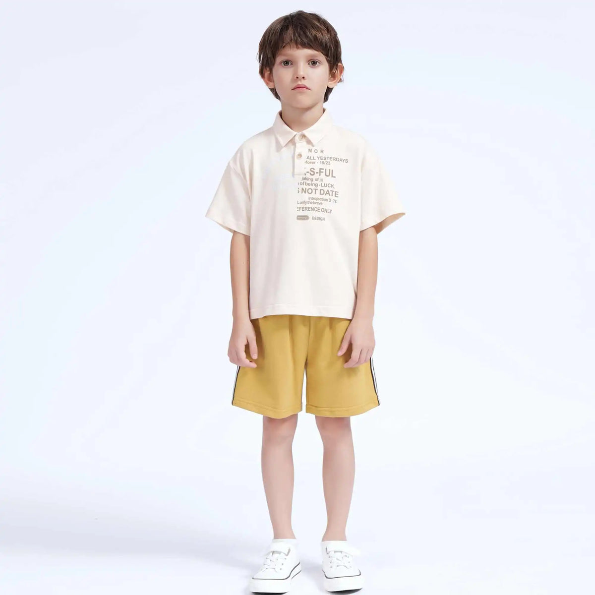 Baggy Casual Shorts For Boys 120 | 5-6Y Yellow Image