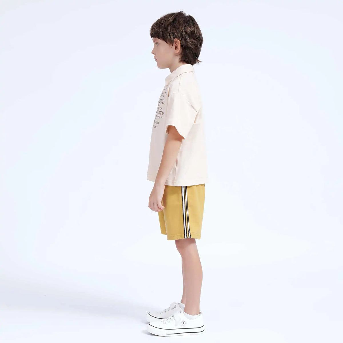 Baggy Casual Shorts For Boys 130 | 7-8Y Yellow Image